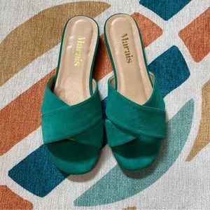Marais USA St. Tropez Sandal - Emerald Suede - 10 - BNIB Hard To Find Clare V